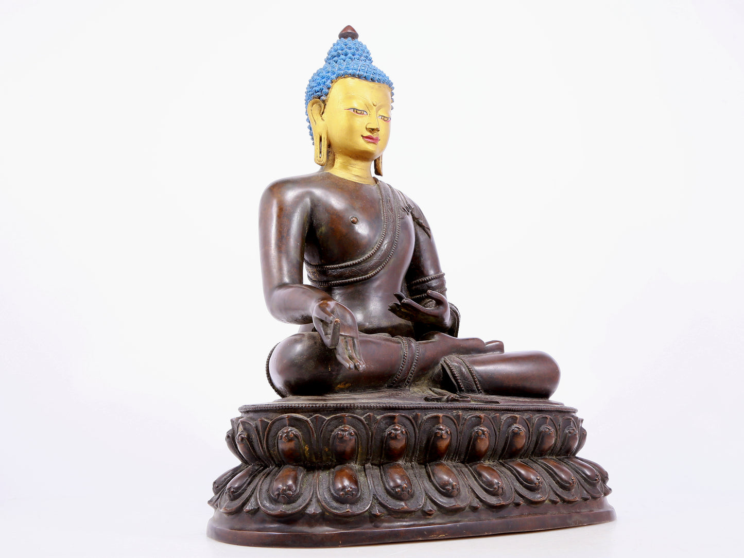 Marvelous Emboss-Bronze Figure Of Buddha Shakyamuni