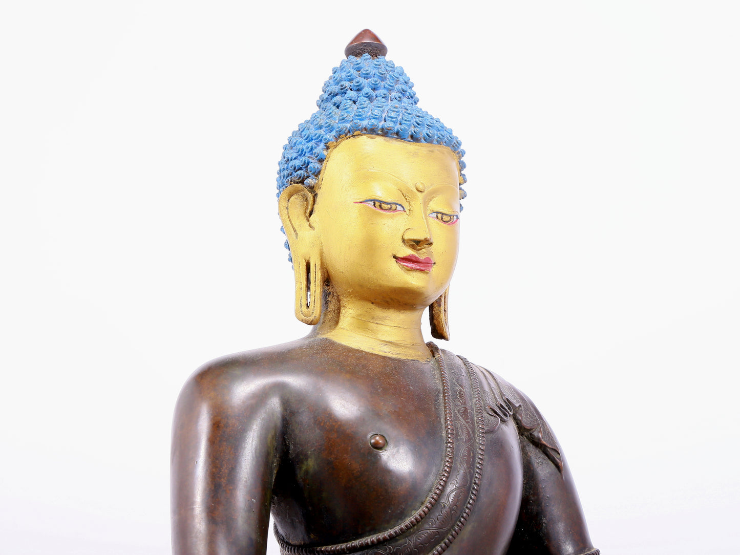 Marvelous Emboss-Bronze Figure Of Buddha Shakyamuni