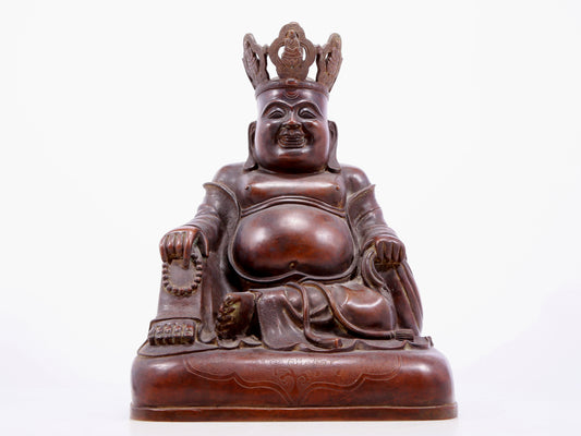 An Archaic Bronze Figure Of Maitreya