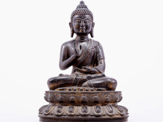 Fabulous Gilt-Bronze Figure Of Buddha Shakyamuni