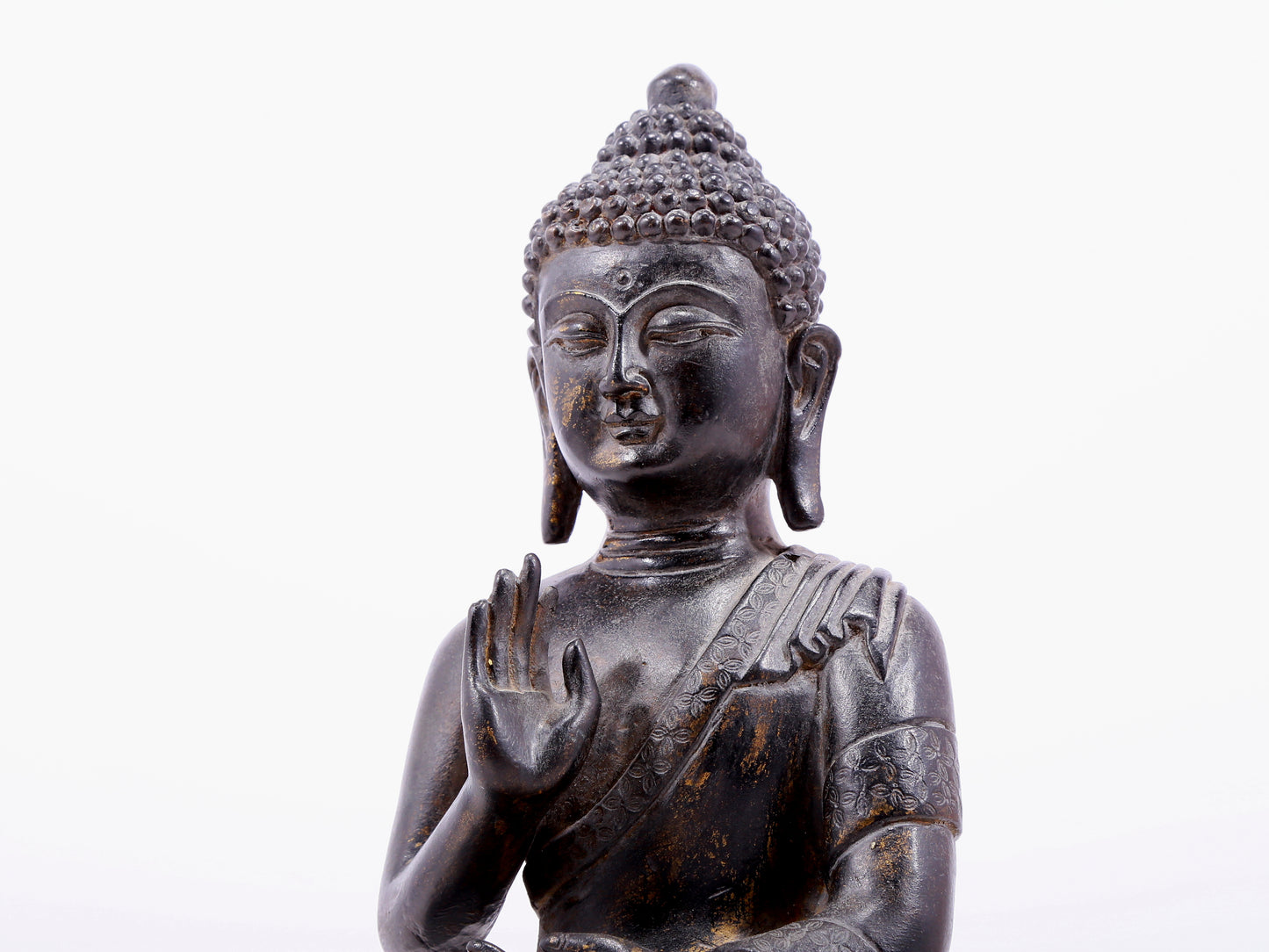 Fabulous Gilt-Bronze Figure Of Buddha Shakyamuni