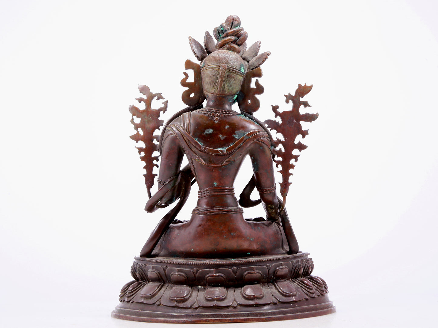 An Archaic Bronze Figure Of White Tara