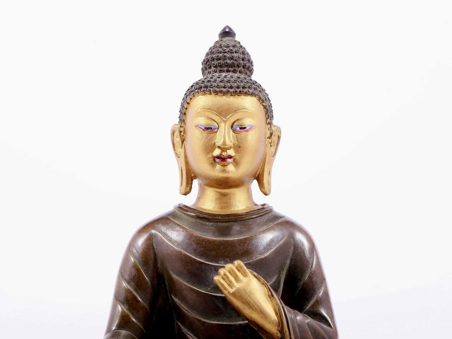 Brilliant Gilt-Bronze Figure Of Buddha Shakyamuni