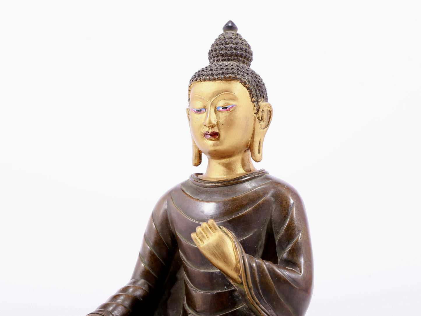 Brilliant Gilt-Bronze Figure Of Buddha Shakyamuni