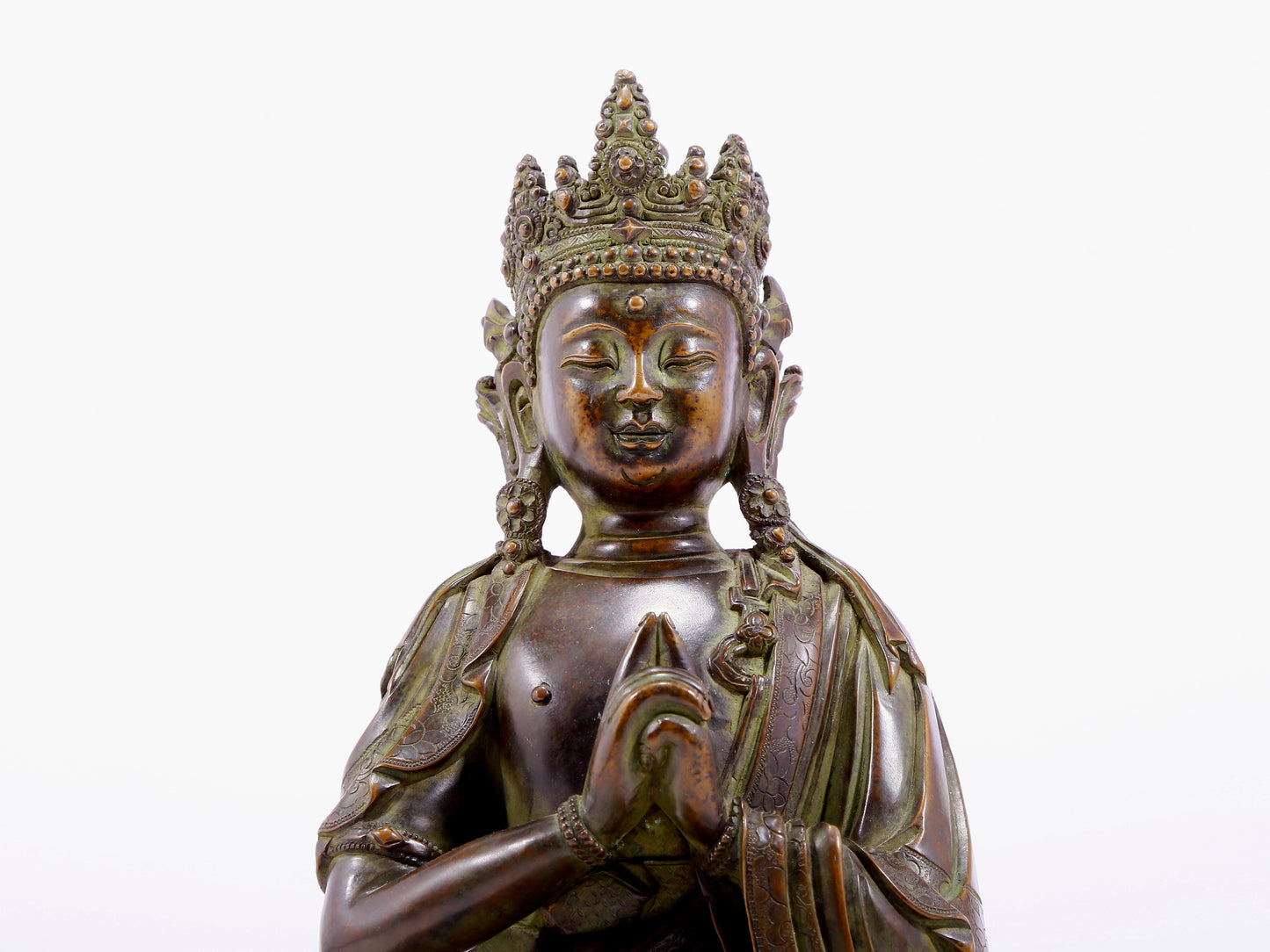 Brilliant Bronze Figure Of Bodhisattva