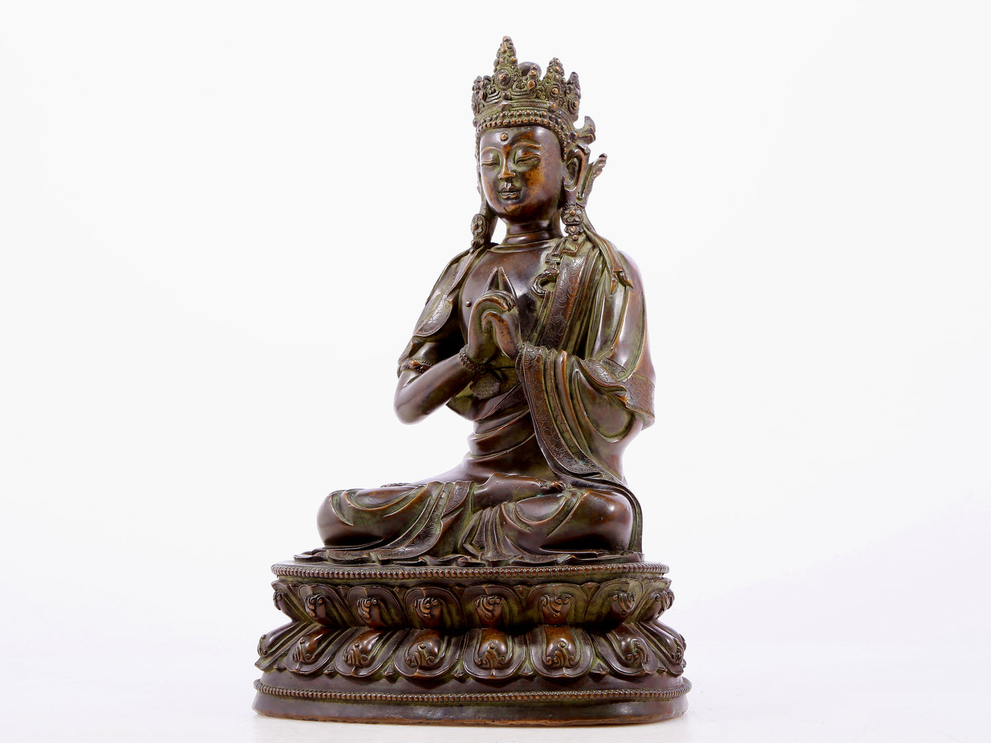 Brilliant Bronze Figure Of Bodhisattva