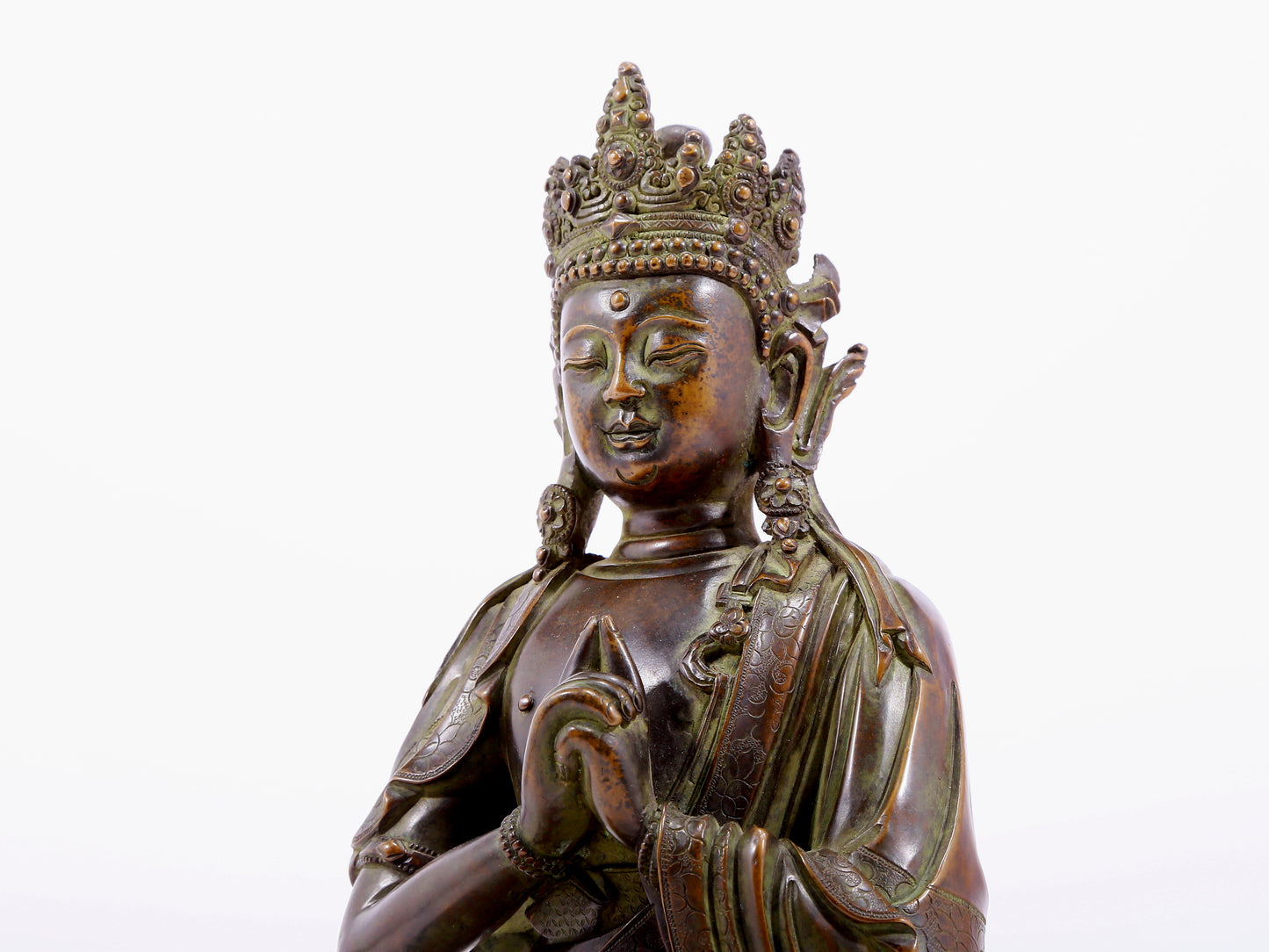 Brilliant Bronze Figure Of Bodhisattva