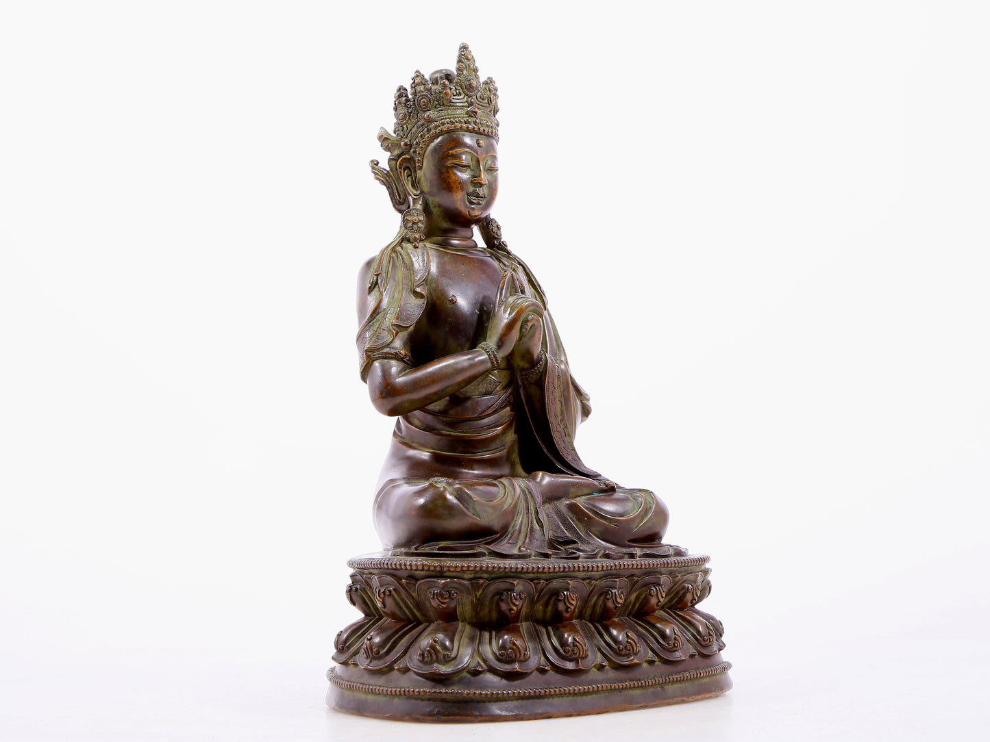 Brilliant Bronze Figure Of Bodhisattva