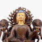 Fabulous Gilt-Bronze Figure Of Buddha Shakyamuni With Incsriptions