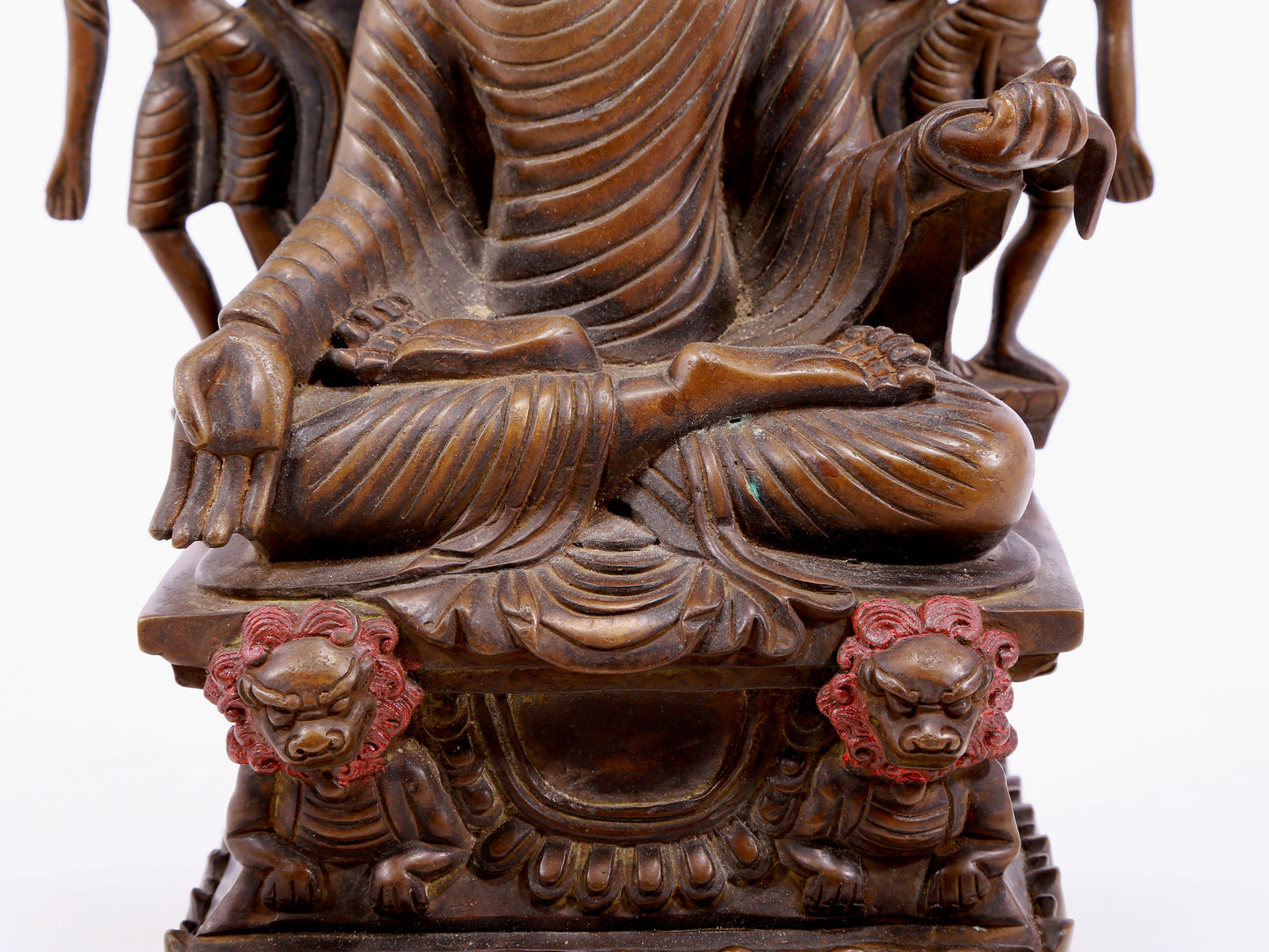 Fabulous Gilt-Bronze Figure Of Buddha Shakyamuni With Incsriptions