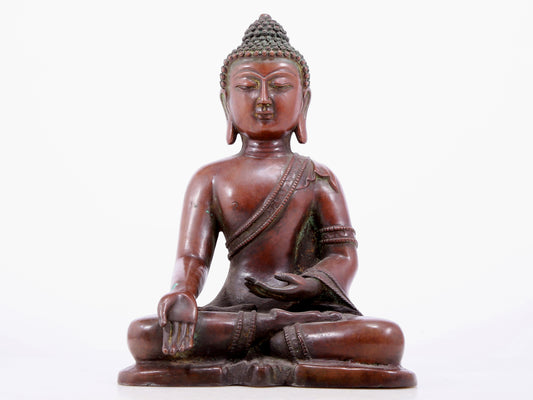 An Archaic Bronze Figure Of Buddha Shakyamuni