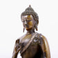 Brilliant Bronze Silver-Inlaid Figure Of Buddha Shakyamuni