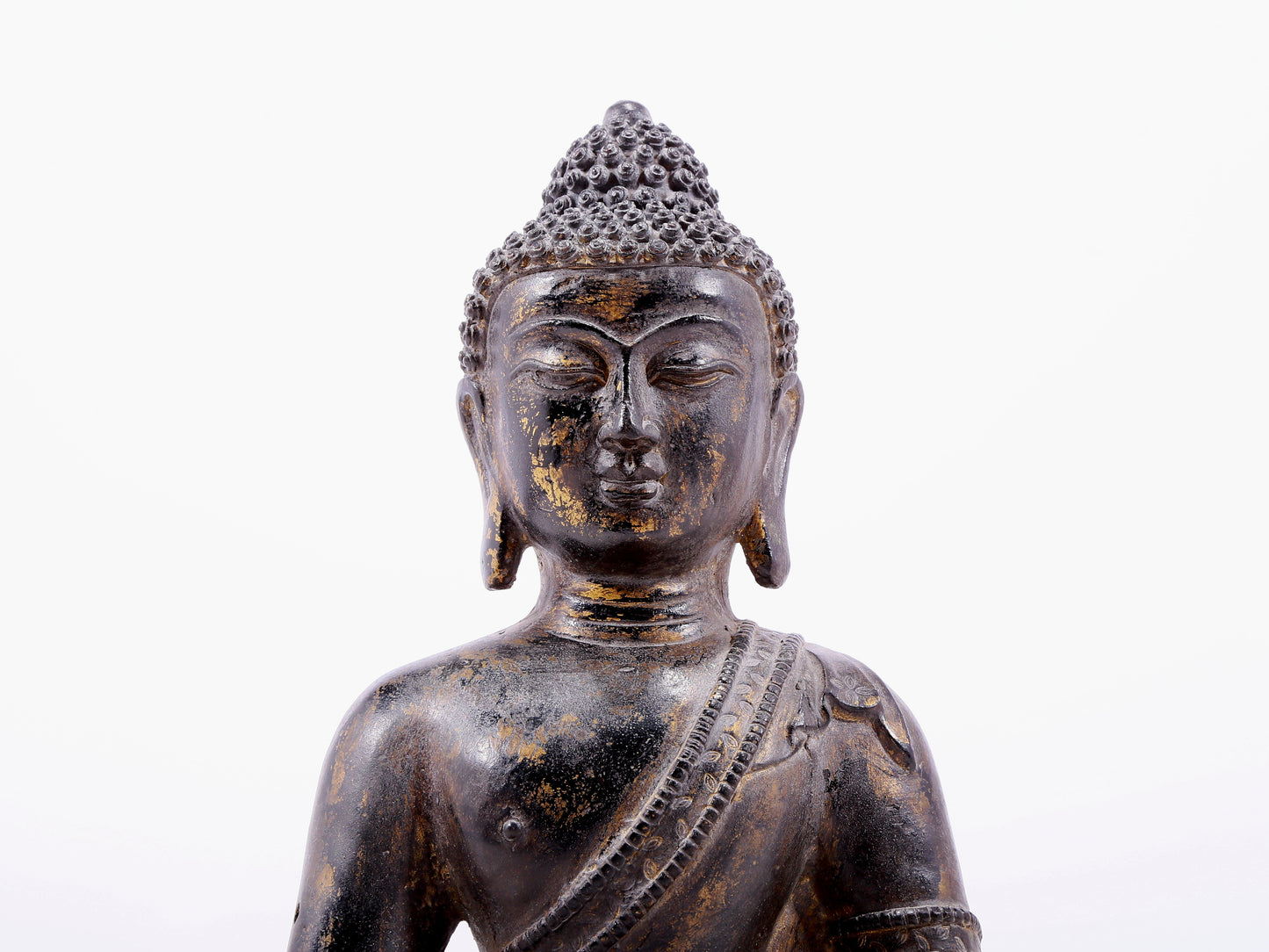 Fabulous Gilt-Bronze Figure Of Buddha Shakyamuni