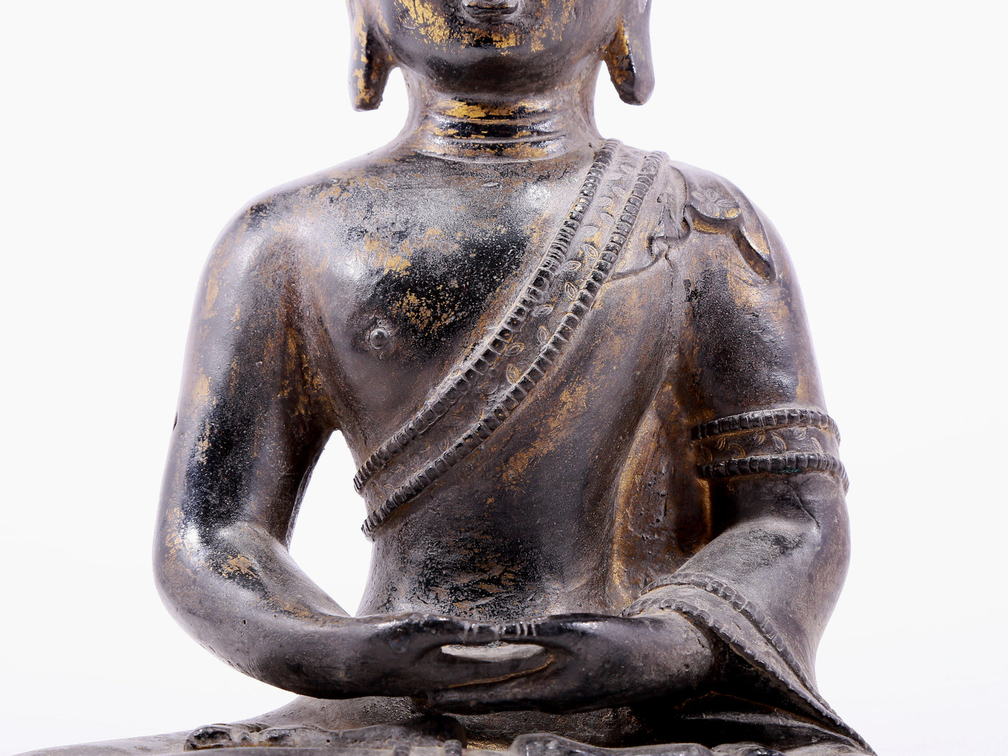 Fabulous Gilt-Bronze Figure Of Buddha Shakyamuni