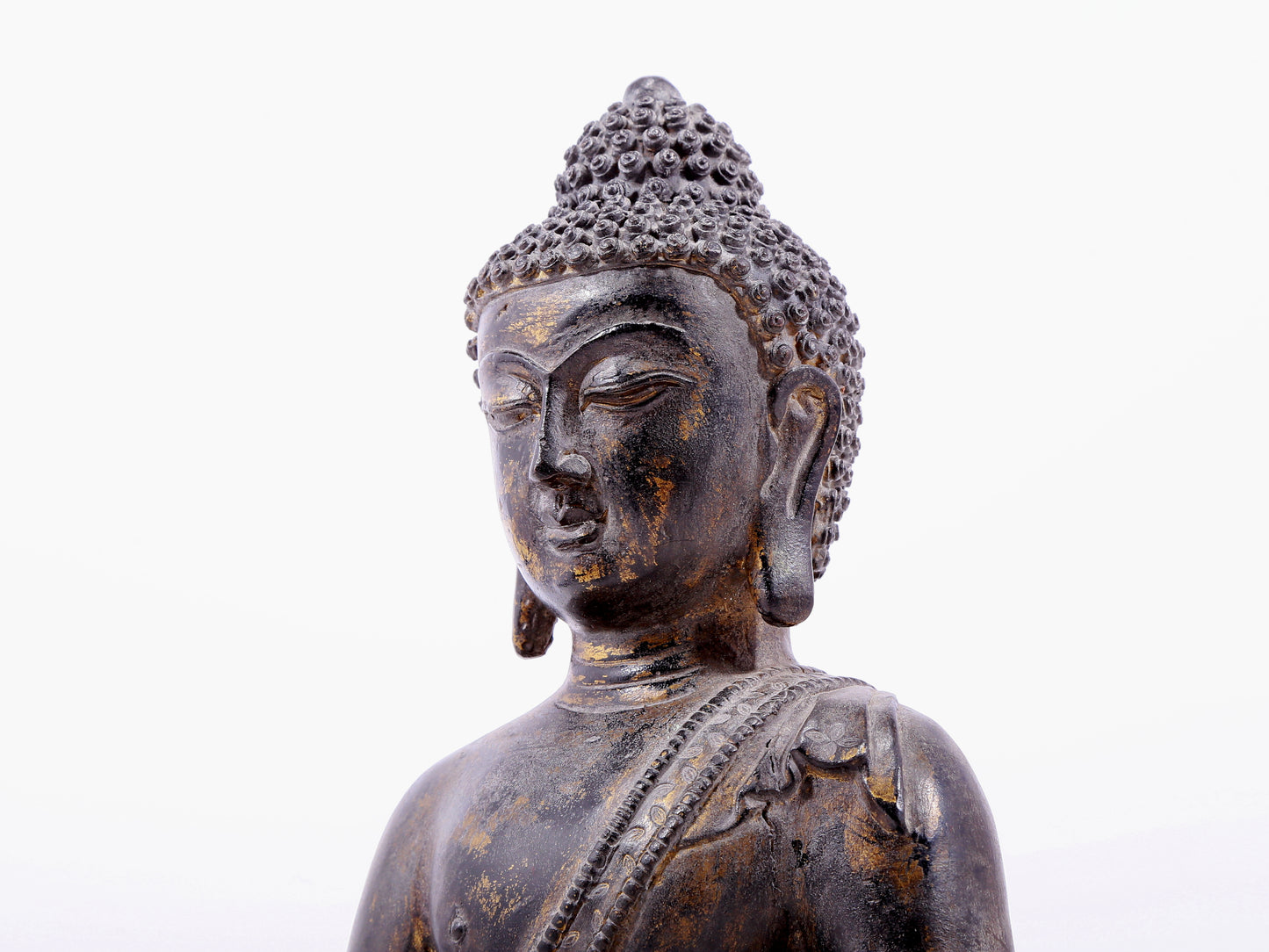 Fabulous Gilt-Bronze Figure Of Buddha Shakyamuni