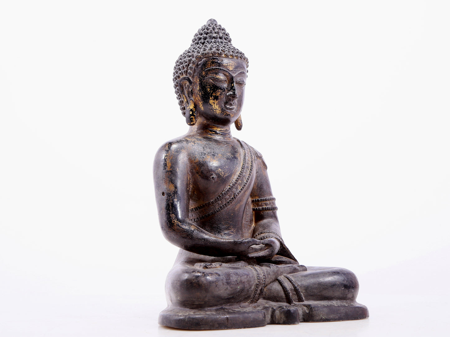 Fabulous Gilt-Bronze Figure Of Buddha Shakyamuni