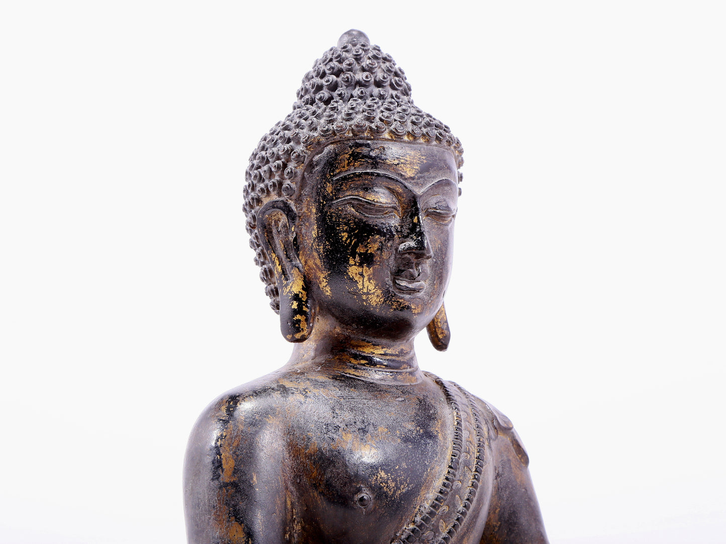 Fabulous Gilt-Bronze Figure Of Buddha Shakyamuni