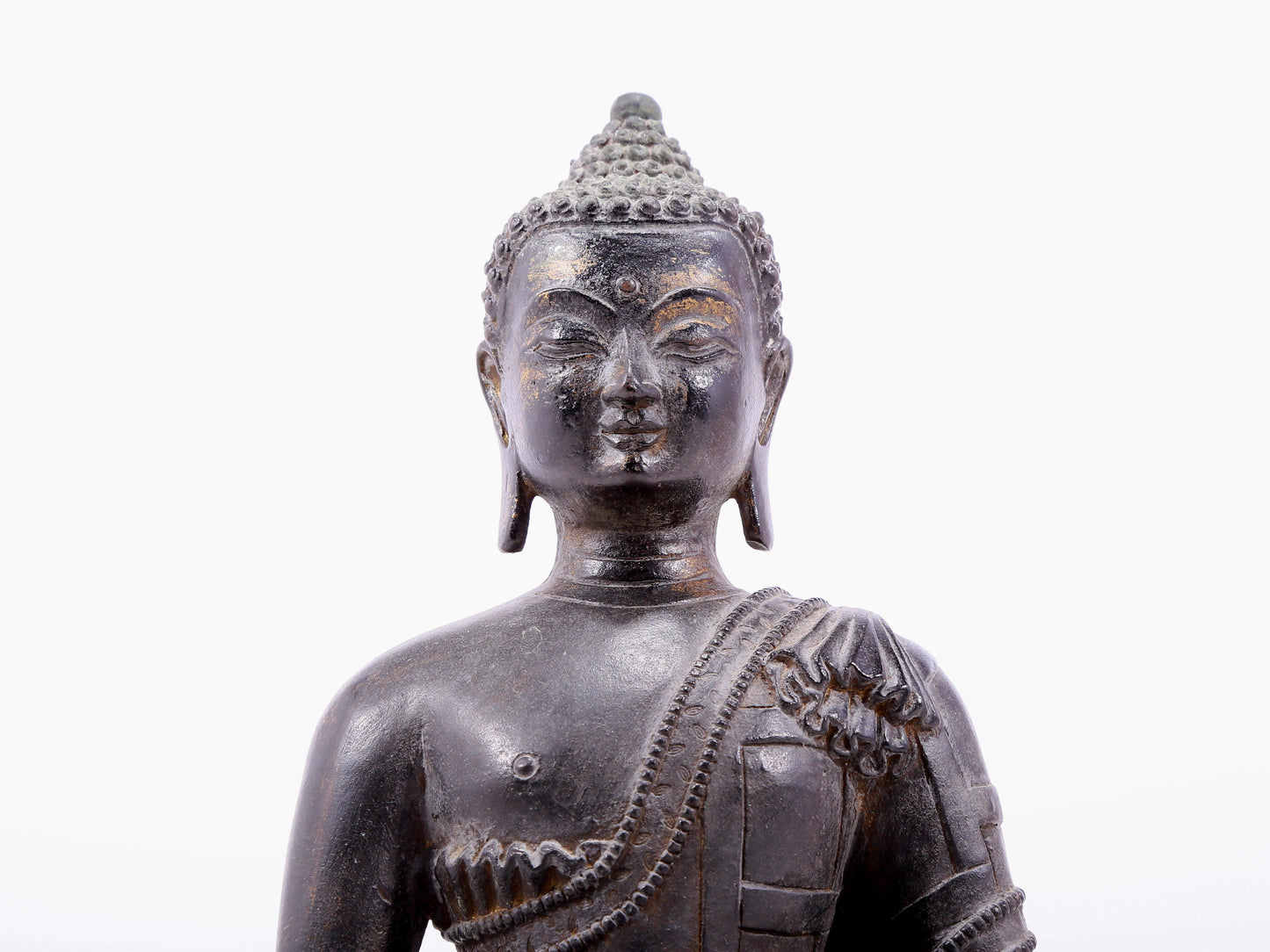 Fabulous Gilt-Bronze Figure Of Buddha Shakyamuni