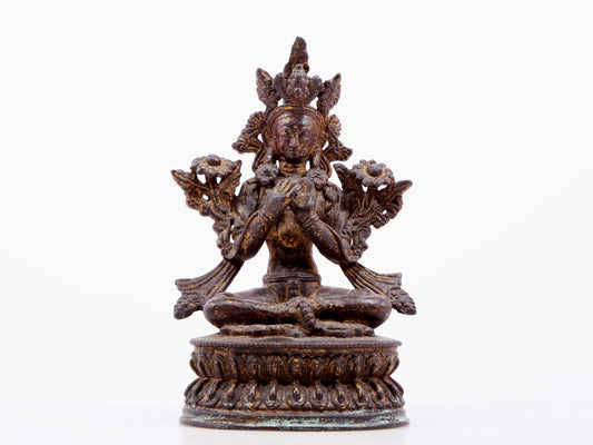 Brilliant Gold-Painted Bronze Figure Of White Tara