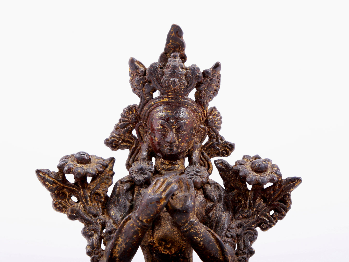 Brilliant Gold-Painted Bronze Figure Of White Tara