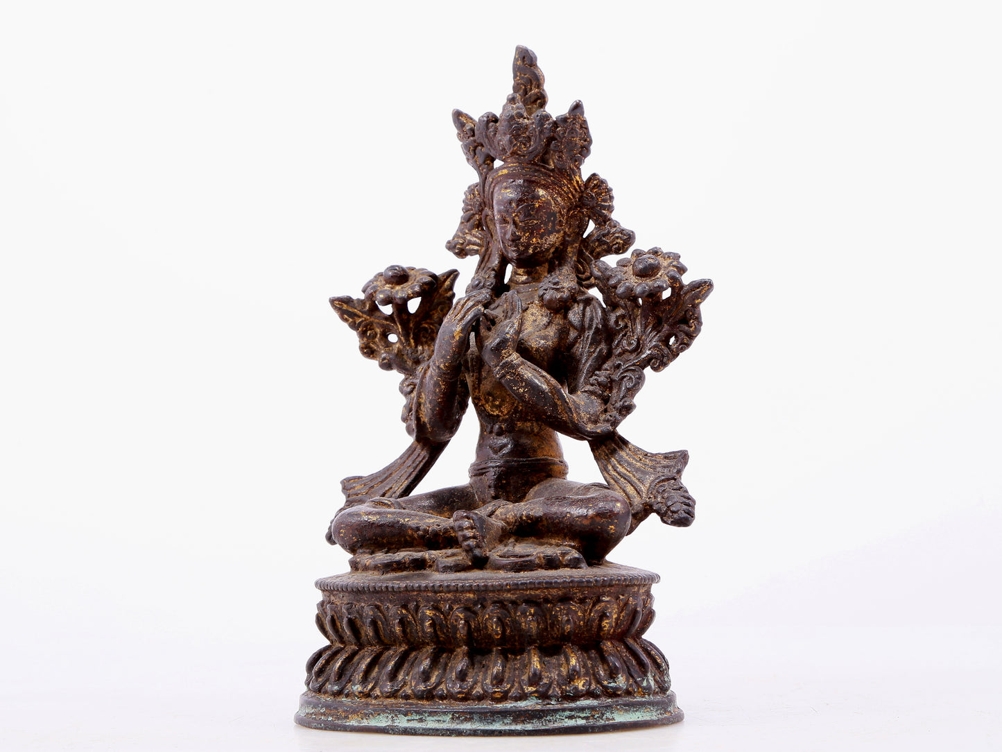 Brilliant Gold-Painted Bronze Figure Of White Tara