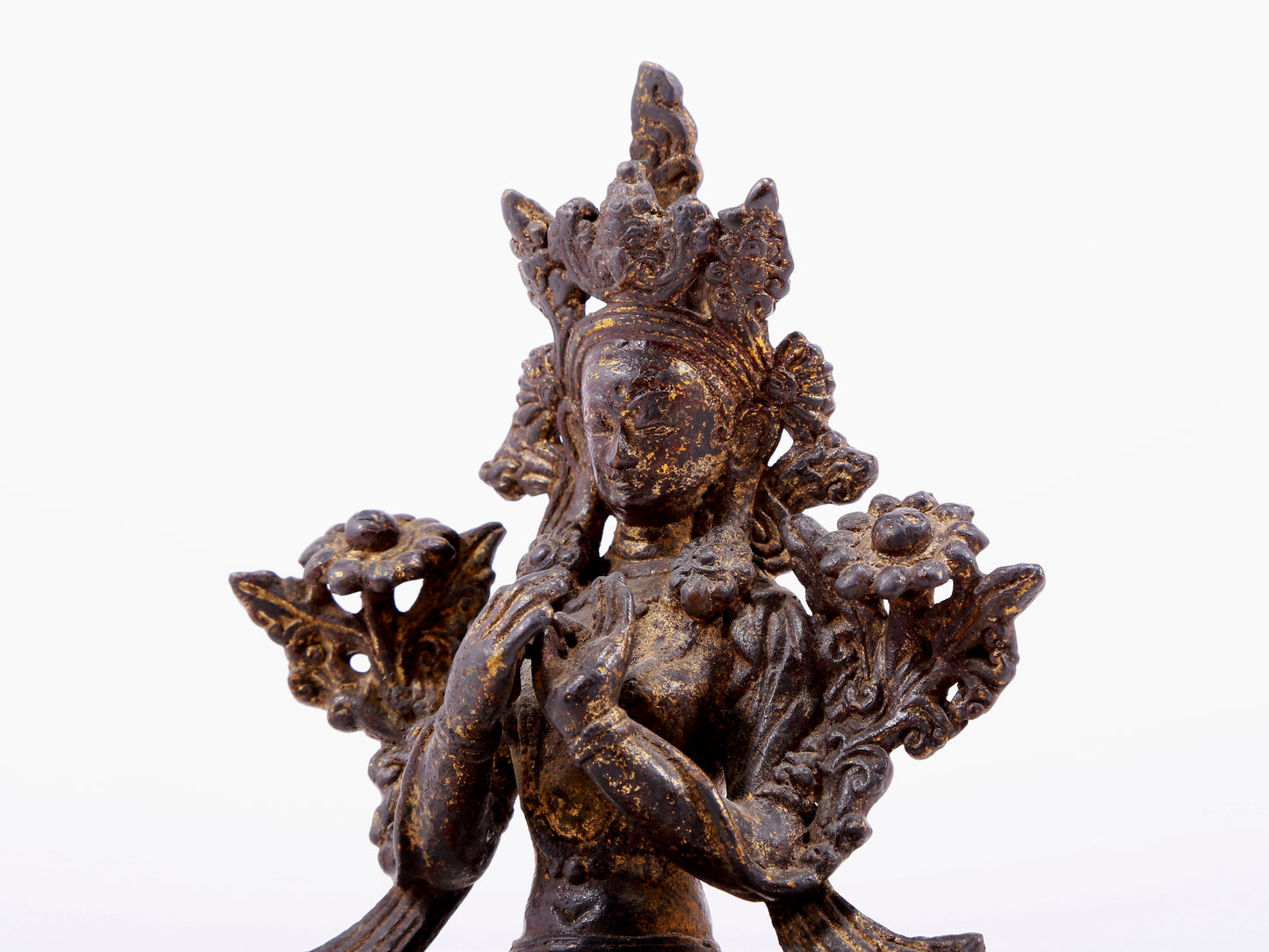 Brilliant Gold-Painted Bronze Figure Of White Tara