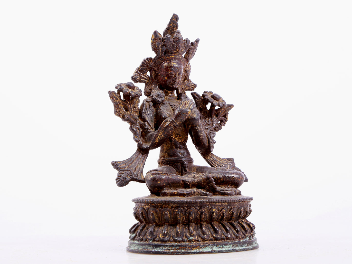 Brilliant Gold-Painted Bronze Figure Of White Tara