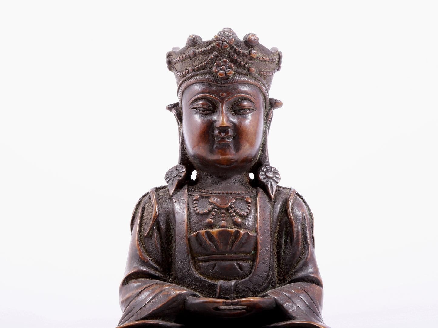 Brilliant Bronze Figure Of Bodhisattva