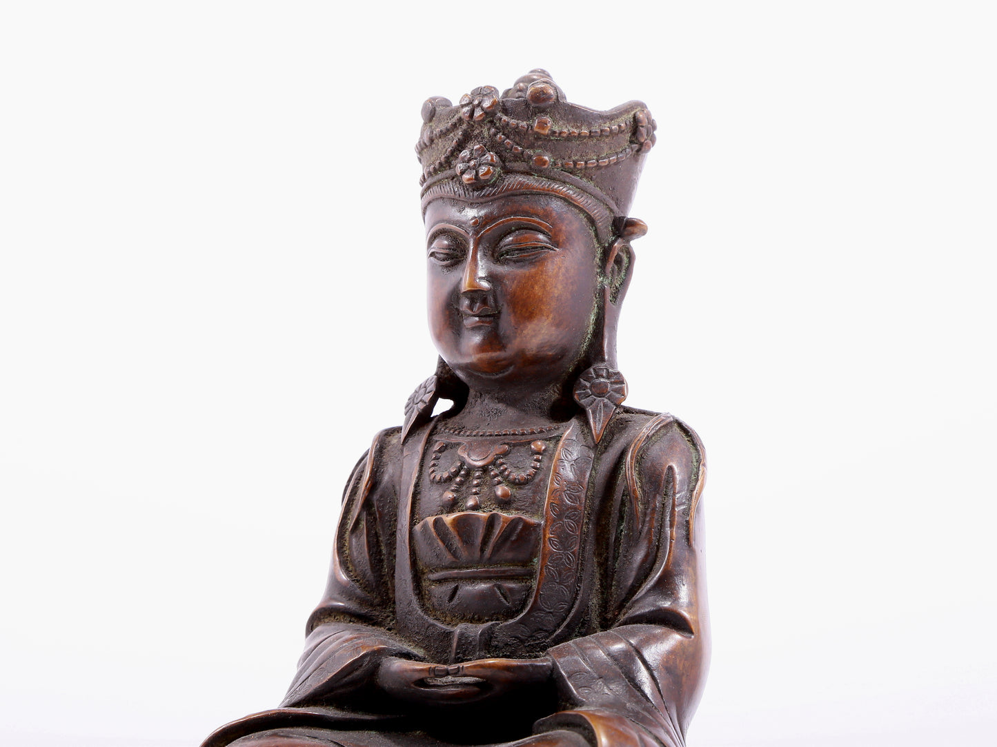 Brilliant Bronze Figure Of Bodhisattva