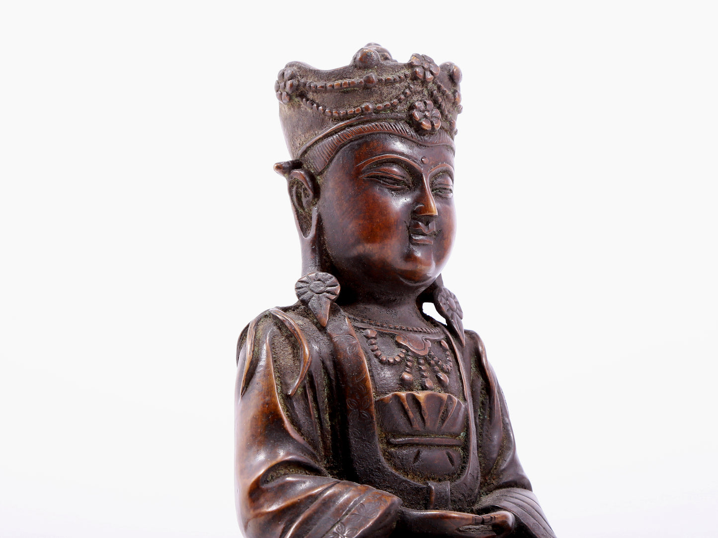 Brilliant Bronze Figure Of Bodhisattva