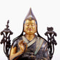 Brilliant Gilt-Bronze Silver-Inlaid Figure Of Tsongkapa With Inscriptions