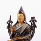 Brilliant Gilt-Bronze Silver-Inlaid Figure Of Tsongkapa With Inscriptions