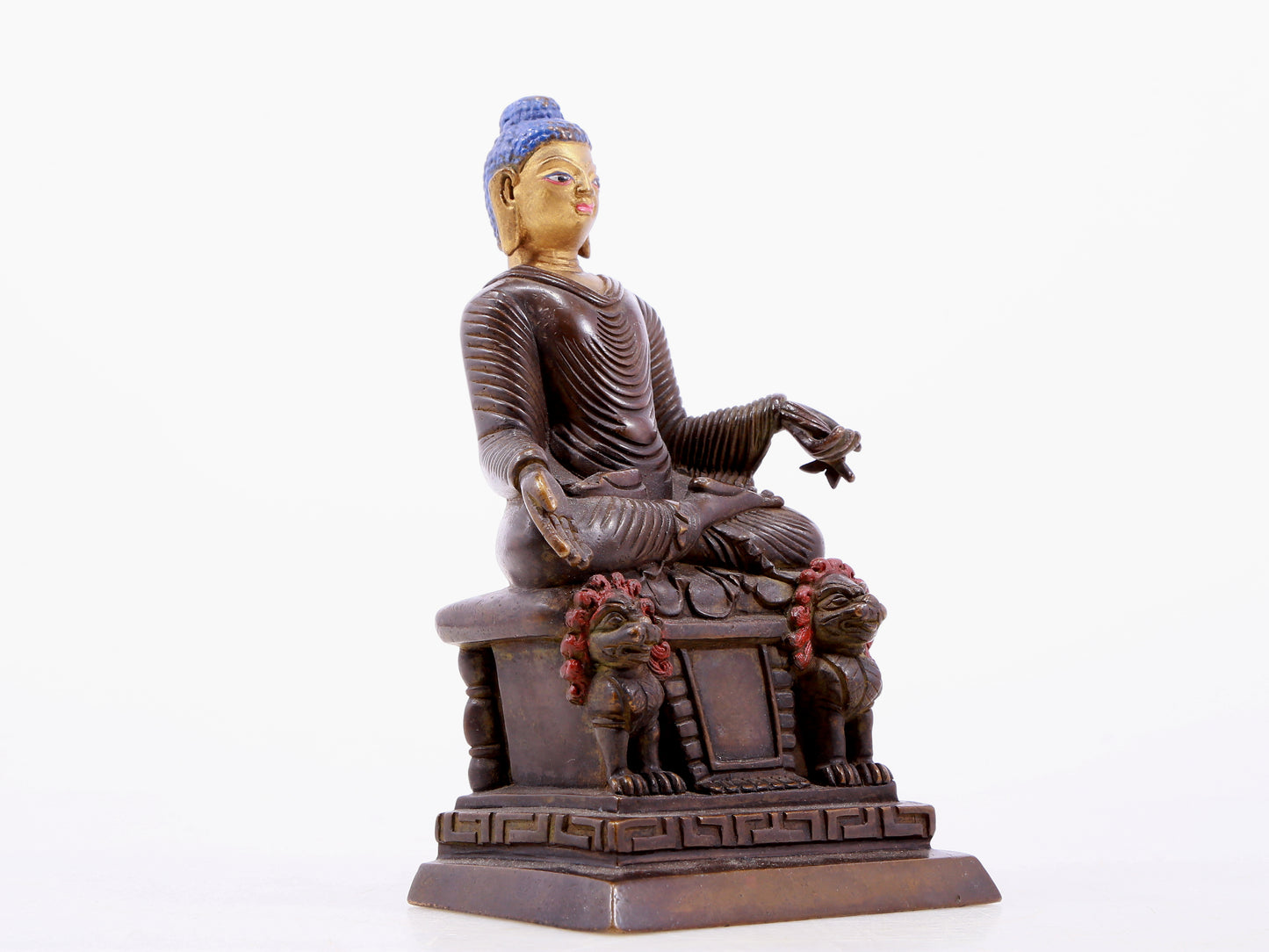 Brilliant Gilt-Bronze Figure Of Buddha Shakyamuni With Inscriptions