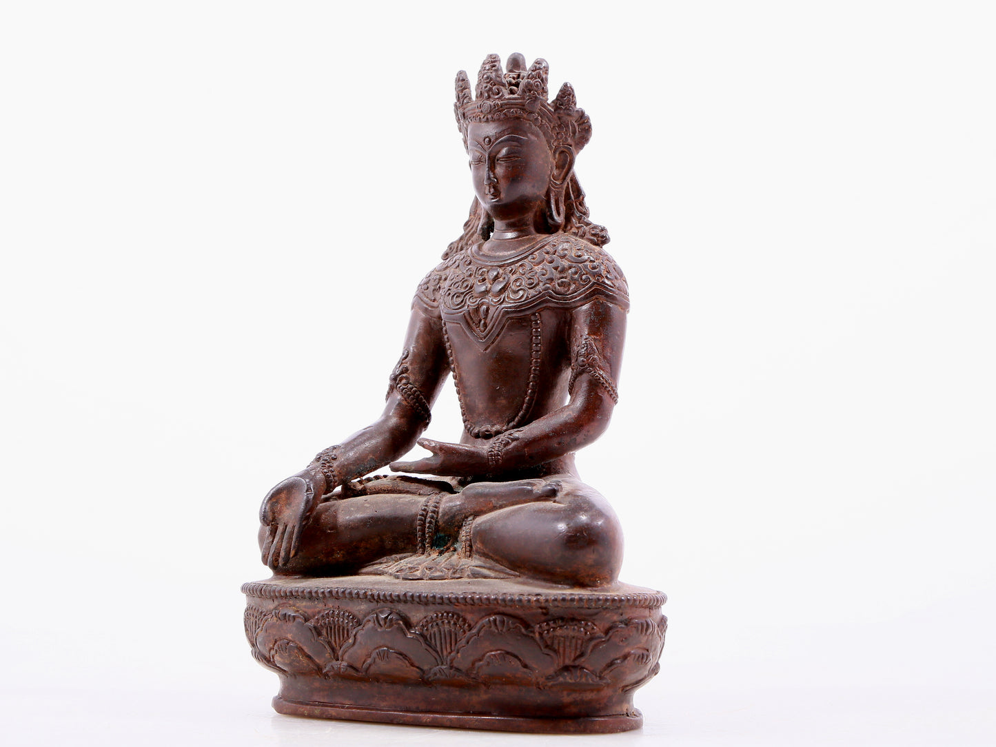 Brilliant Bronze Figure Of Bodhisattva