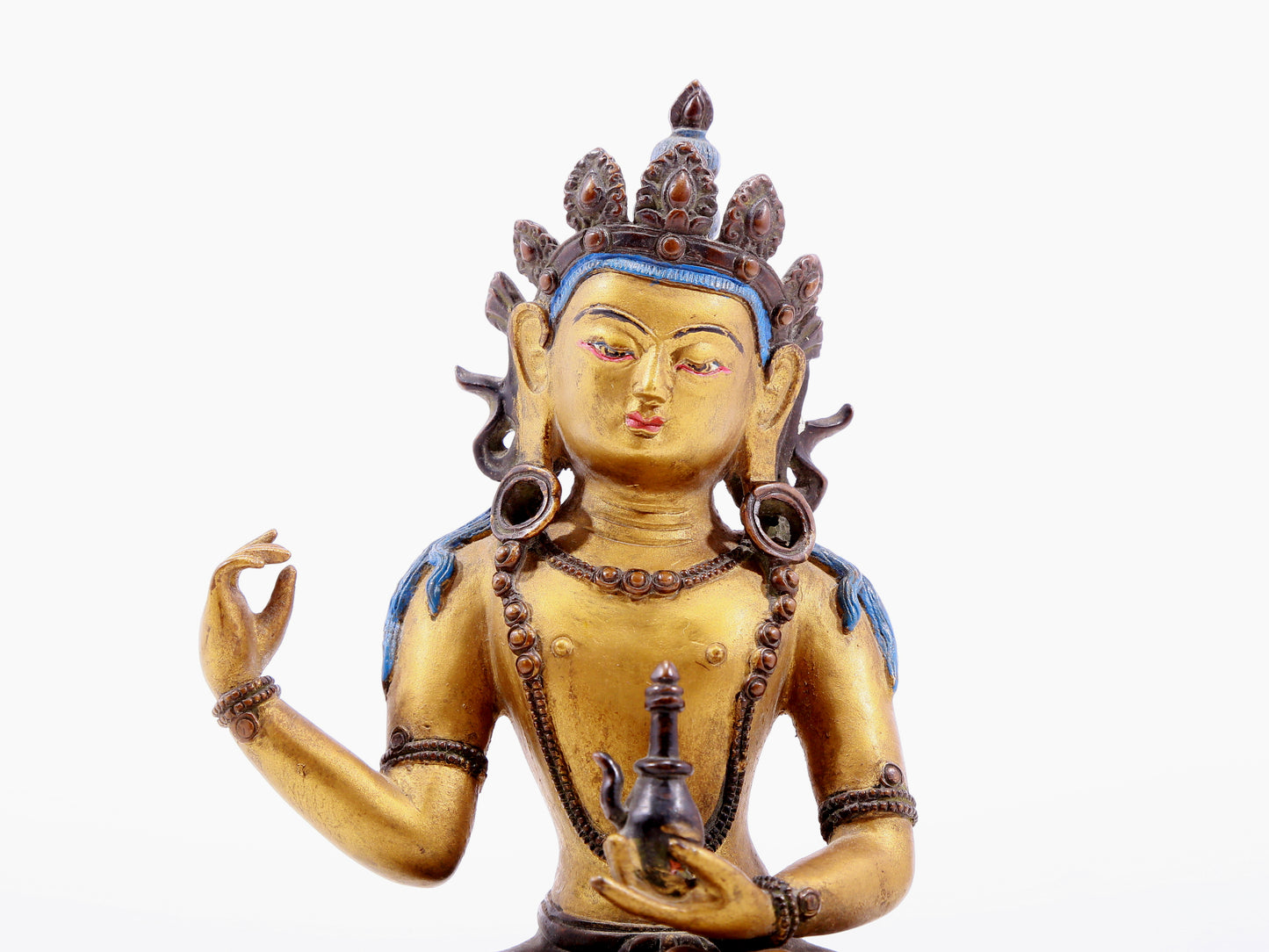 Brilliant Gilt-Bronze Figure Of Bodhisattva