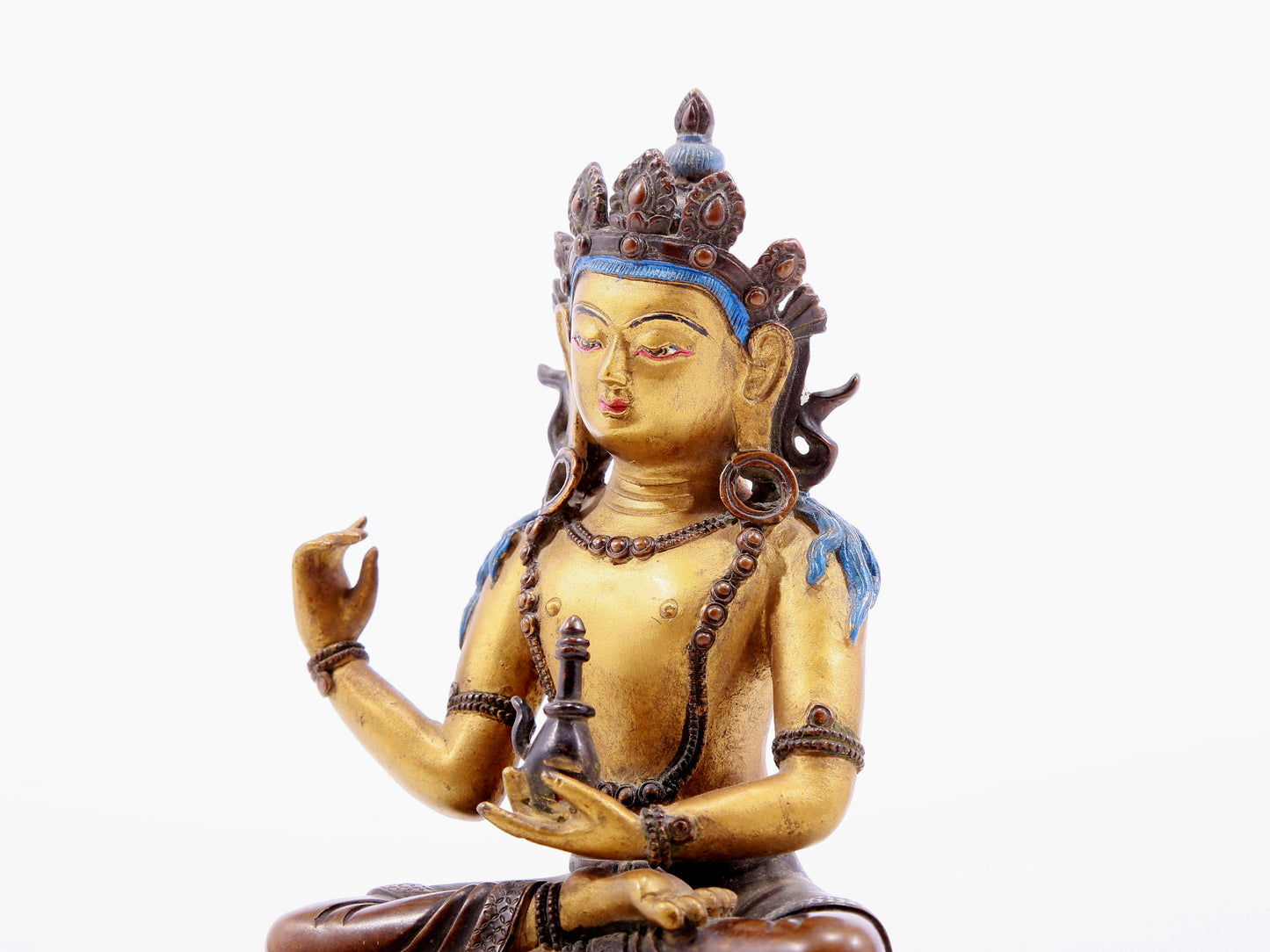 Brilliant Gilt-Bronze Figure Of Bodhisattva