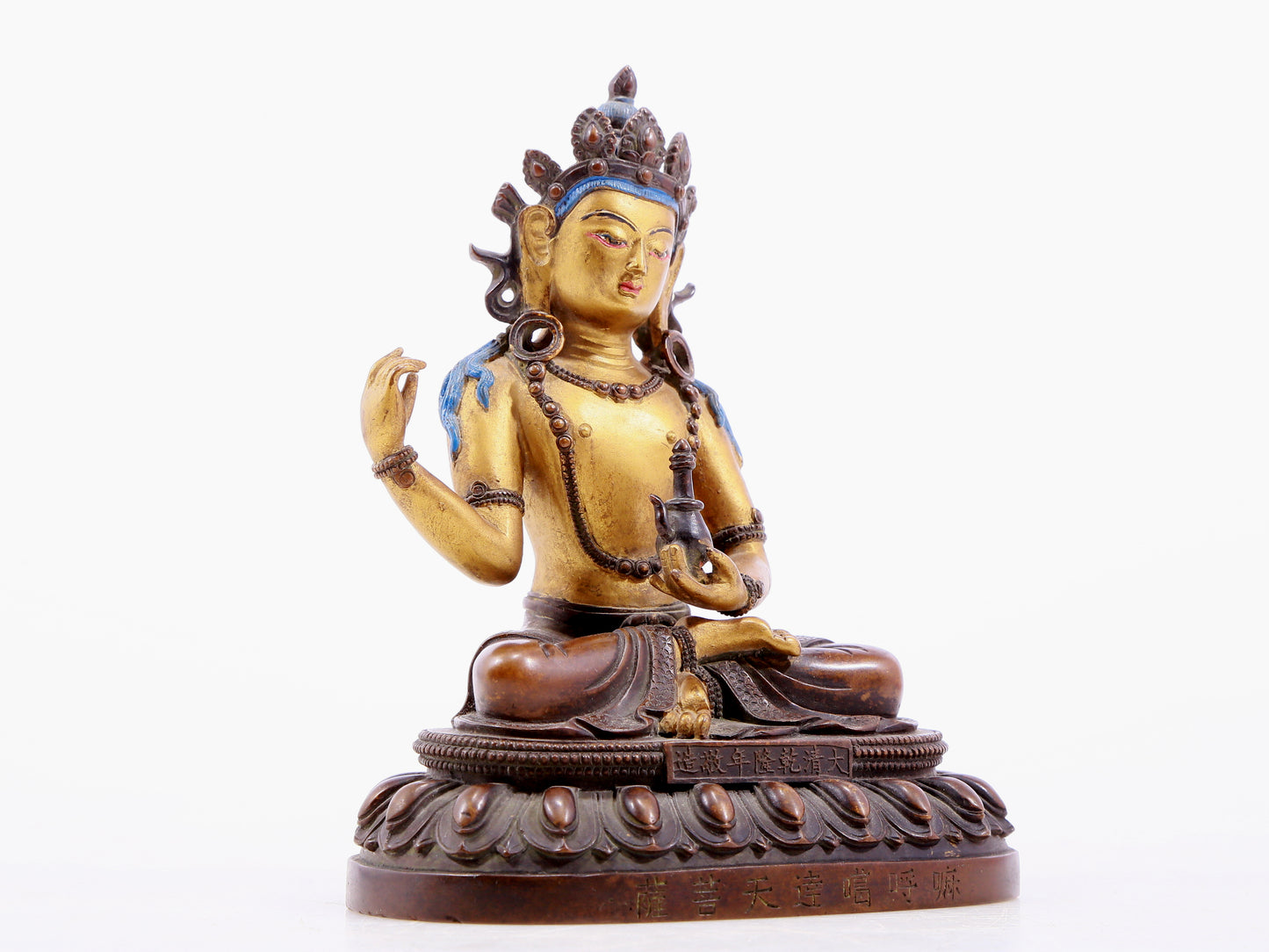 Brilliant Gilt-Bronze Figure Of Bodhisattva