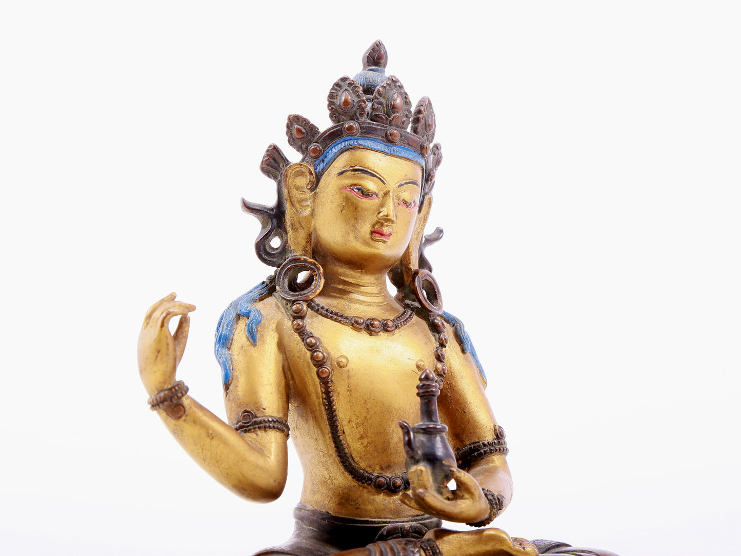 Brilliant Gilt-Bronze Figure Of Bodhisattva