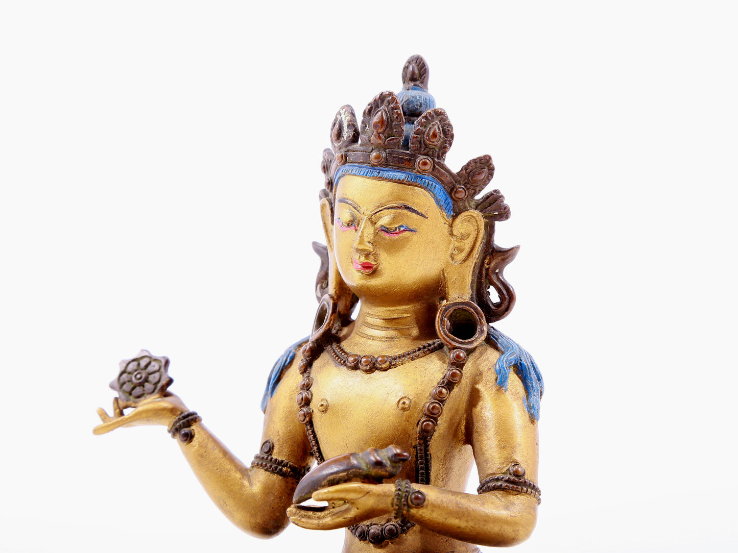 Brilliant Gilt-Bronze Figure Of Bodhisattva