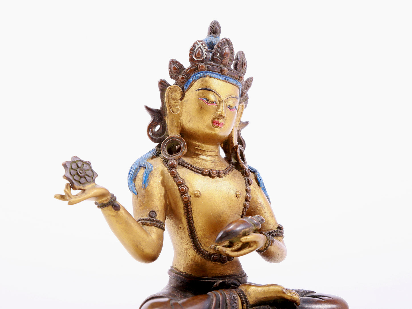 Brilliant Gilt-Bronze Figure Of Bodhisattva