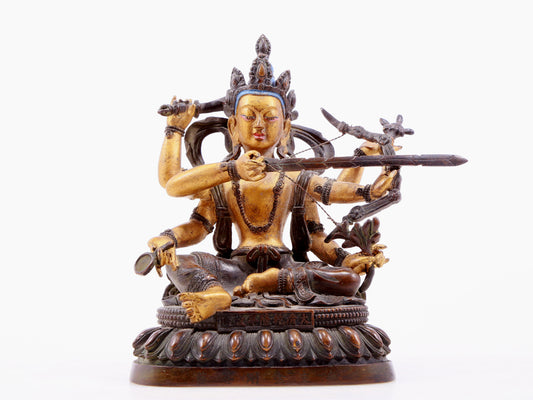 A gilt bronze statue of Vajra Bodhisattva