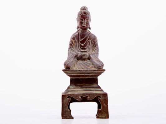 A bronze statue of Gautama Buddha