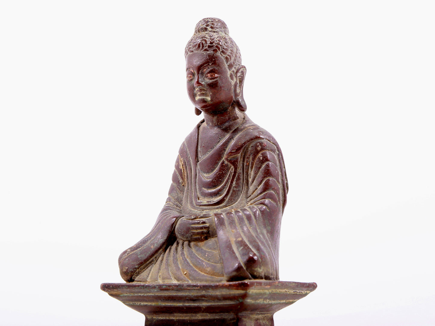 A bronze statue of Gautama Buddha