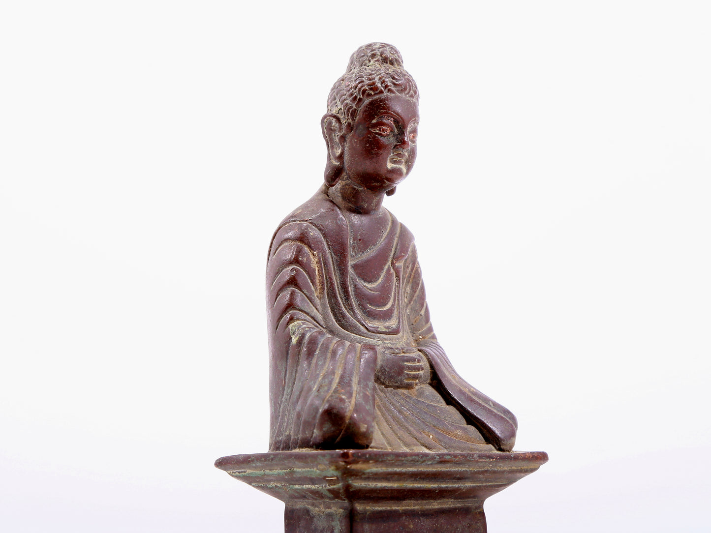 A bronze statue of Gautama Buddha