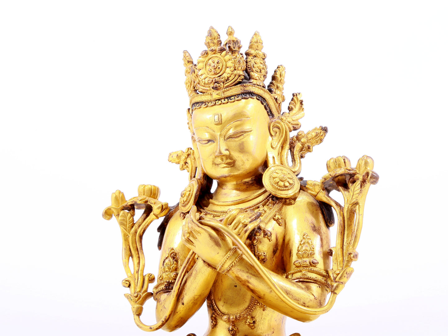 Magnificent Gilt-Bronze Figure Of White Tara