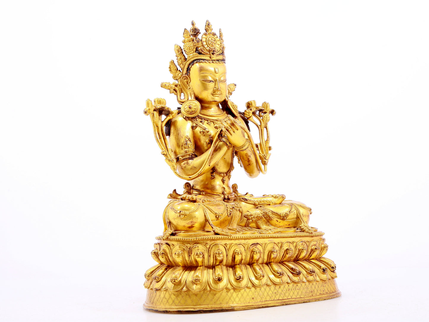 Magnificent Gilt-Bronze Figure Of White Tara