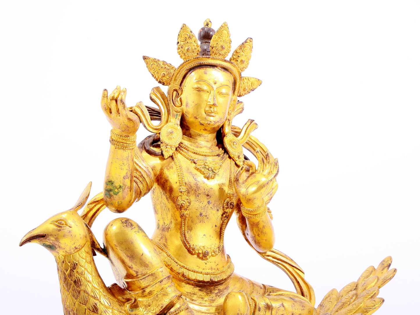 A Massive Gilt-Bronze Figure Of Bodhisattva