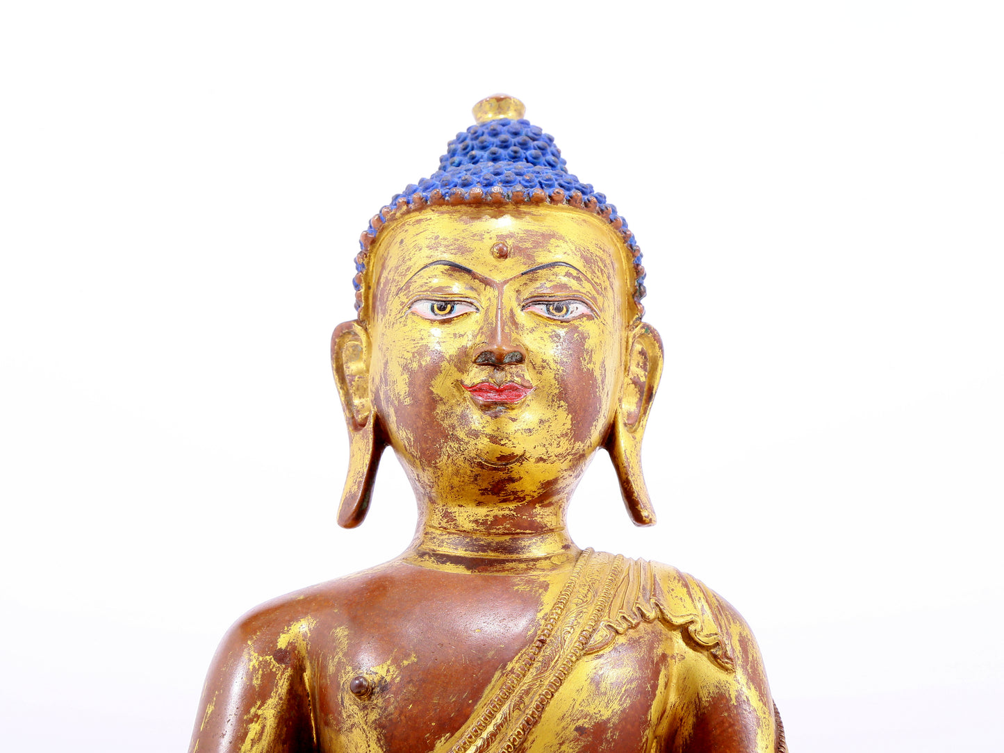 A Magnificent Gilt-Bronze Figure Of Buddha Shakyamuni