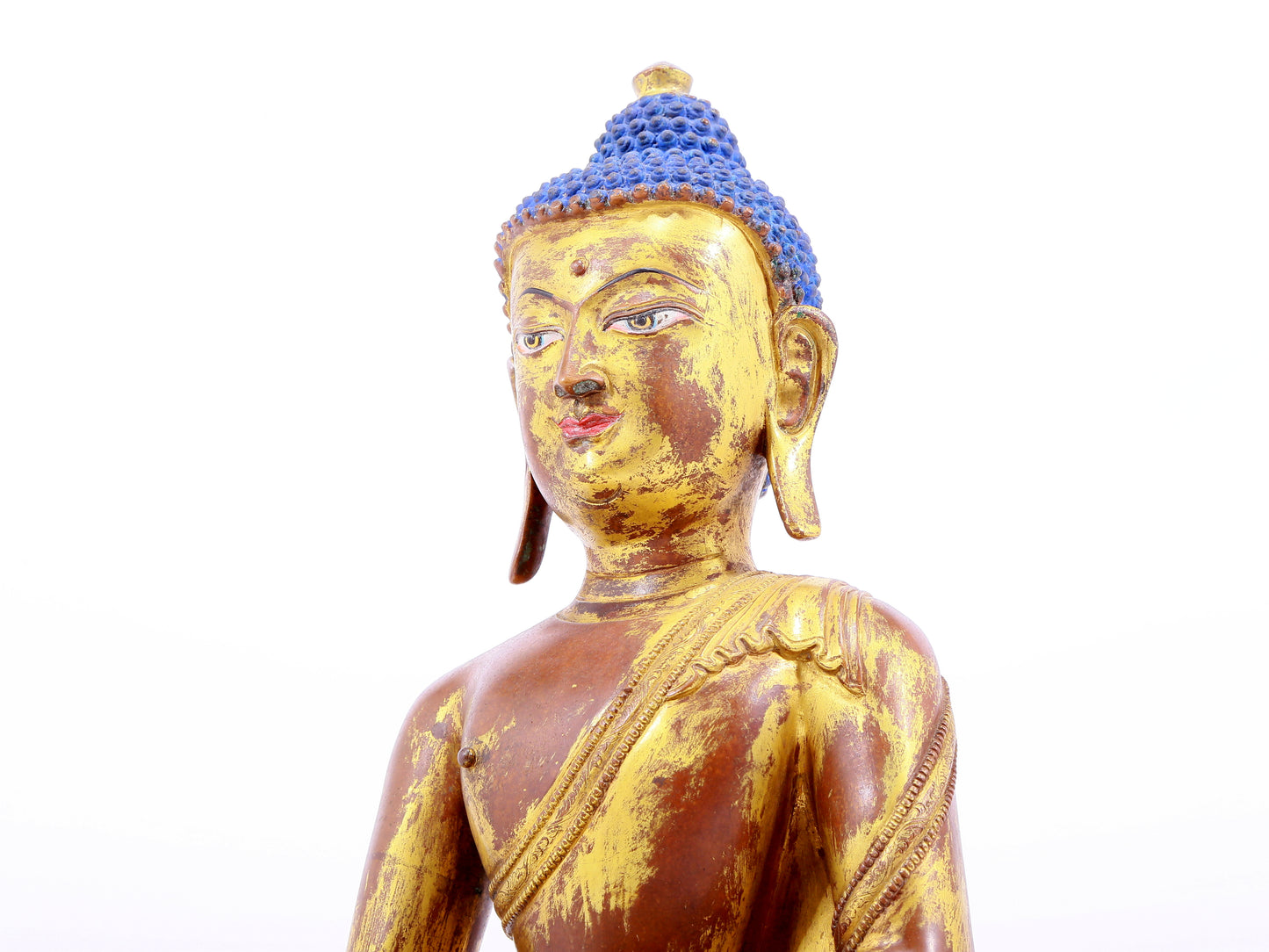 A Magnificent Gilt-Bronze Figure Of Buddha Shakyamuni