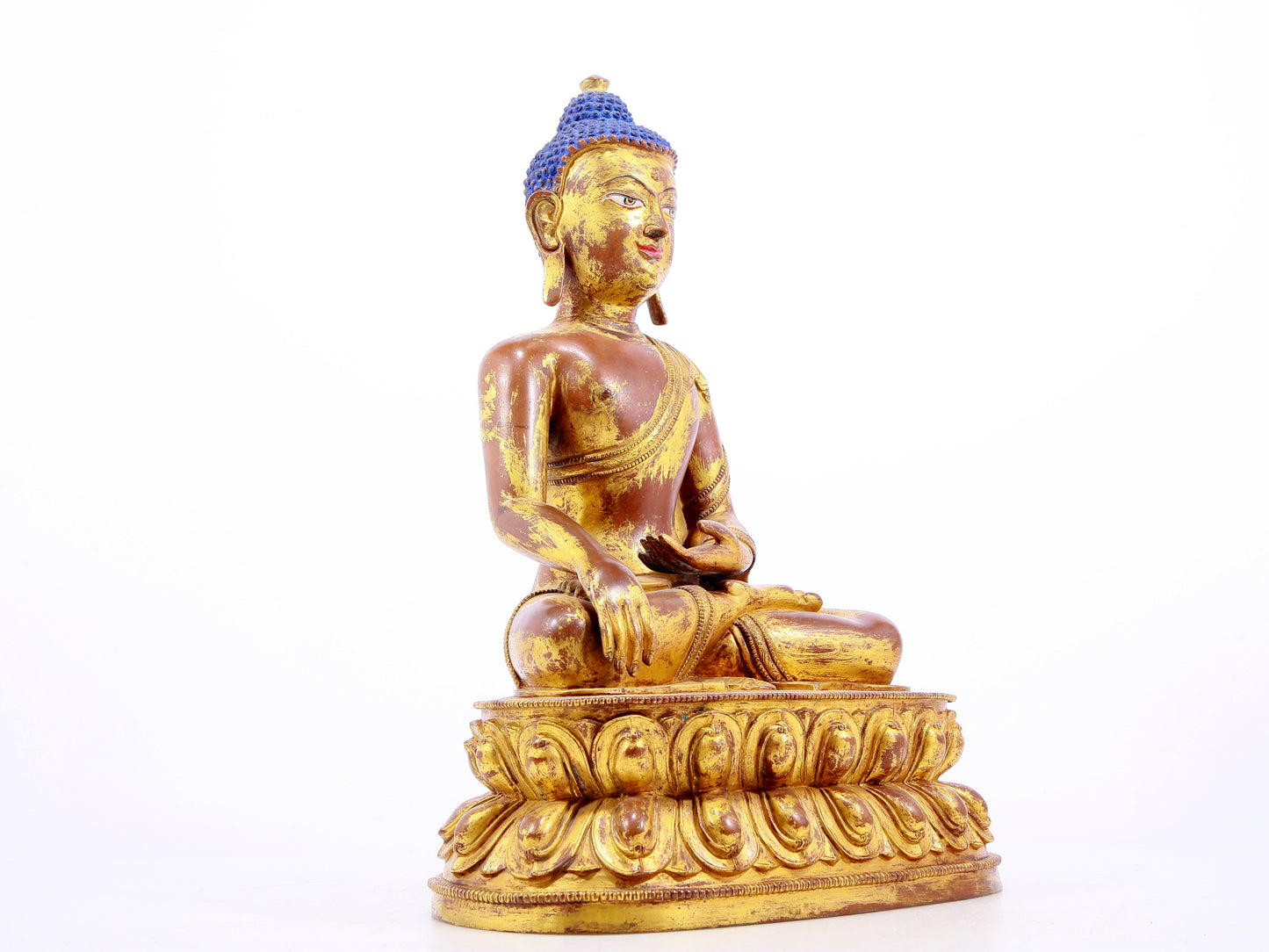 A Magnificent Gilt-Bronze Figure Of Buddha Shakyamuni